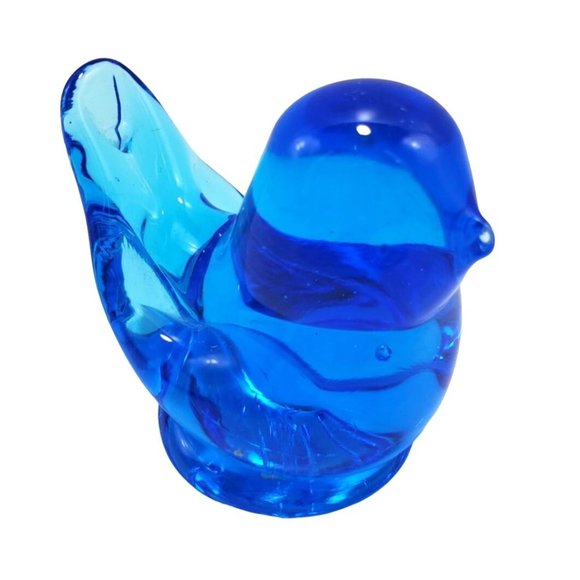 Bluebird of Happiness Leo Ward Paperweight Figurine Art Glass Hand Blown '93 VTG - Picture 6 of 9